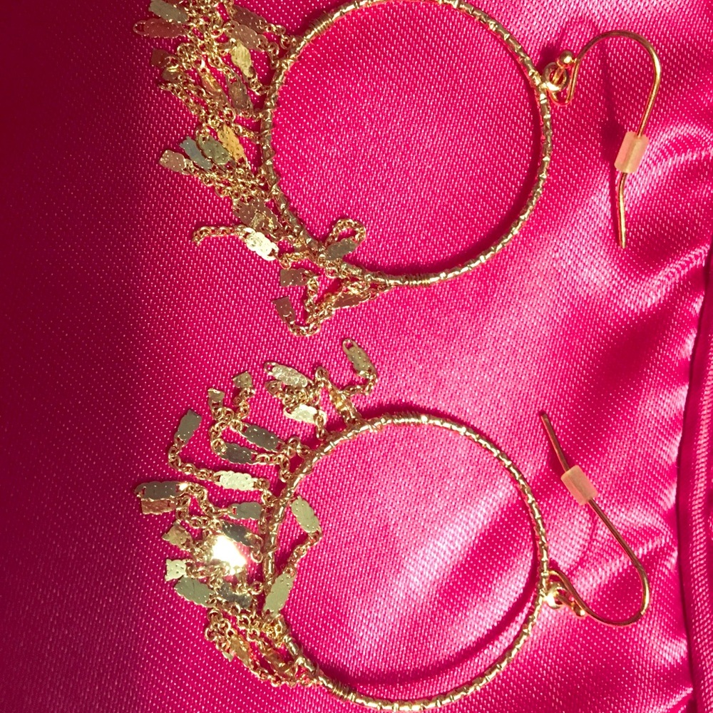 Gold tone earrings